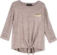 amy byer pocket tee shirt heathered girls' clothing ~ tops, tees & blouses logo