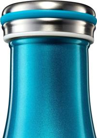img 2 attached to 25Oz Double-Walled Stainless Steel Thermal Bottle By Lurch Germany - Keeps Drinks Hot & Cold (Water Blue 0.75L)