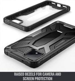 img 2 attached to Rugged Poetic Affinity Series Case For Google Pixel 4 (5.7 Inch) - Military Grade Hybrid Bumper Cover, Lightweight And Clear/Black, Compatible With 2019 Release