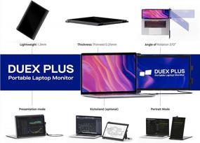 img 3 attached to Upgrade Your Laptop with Mobile Pixels Duex Plus Portable Monitor - USB C/USB A Plug and Play 13.3" Screen Extender 12.5" DUEX Pro