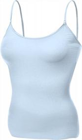 img 4 attached to Adjustable Strap Layering Cami Tank Top For Women - Essential Basic Short Camisole By Emmalise