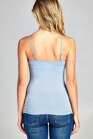 img 1 attached to Adjustable Strap Layering Cami Tank Top For Women - Essential Basic Short Camisole By Emmalise