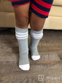 img 7 attached to Keep Your Little One'S Feet Fashionable And Cozy: Shop JuDanzy Knee High Tube Socks For Kids In A 2 Pack