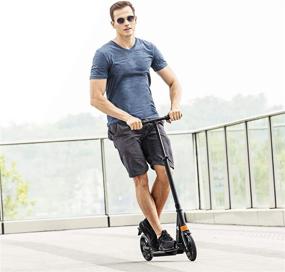 img 3 attached to Upgrade Your Commute With Hikole'S Adjustable Height Scooter For Adults And Teens - Dual Suspension, 8" Wheels And Shoulder Strap Included