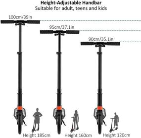 img 2 attached to Upgrade Your Commute With Hikole'S Adjustable Height Scooter For Adults And Teens - Dual Suspension, 8" Wheels And Shoulder Strap Included