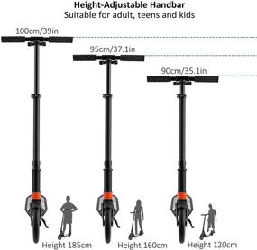 img 2 attached to Обновите свои поездки с помощью самоката Hikole с регулируемой высотой для взрослых и подростков - двойная подвеска, 8-дюймовые колеса и плечевой ремень в комплекте