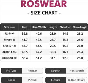 img 1 attached to Roswear Women'S Puff Sleeve Tops: Button-Up Dressy Casual Blouses With Long Sleeves