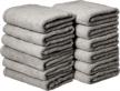 12-pack gray cotton hand towels - amazon basics for home & bathroom use logo