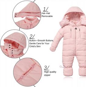img 2 attached to WESIDOM Kids Winter Snowsuit Set: Hooded Artificial Fur Down Jacket Coat & Ski Bib Pants For Baby Boys Girls Toddlers