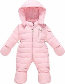 img 4 attached to WESIDOM Kids Winter Snowsuit Set: Hooded Artificial Fur Down Jacket Coat & Ski Bib Pants For Baby Boys Girls Toddlers