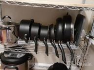 img 1 attached to Maximize Your Kitchen Space With AHNR'S Expandable Pot And Pan Organizer Rack - Hold 10+ Items And Lids With 10 Adjustable Compartments (Silver Grey) review by Cesar Danger