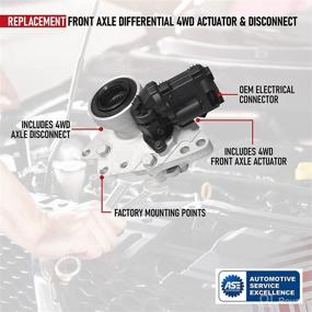 img 1 attached to Front Axle Differential Actuator Disconnect 4WD, AWD - Chevy, Buick, GMC Compatible - Replaces OEM Part Numbers - Rainier, Trailblazer, Envoy, XUV, Ascender