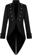 crubelon men's steampunk vintage tailcoat jacket gothic victorian frock coat uniform halloween costume logo