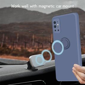 img 1 attached to Coqibel For OnePlus 9 Pro 5G Case [ Liquid Silicone With 360° Ring Kickstand And Car Mount Function] Car Electronics & Accessories : Car Electronics Accessories