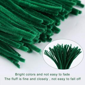 img 1 attached to 100 Dark Green Chenille Stems Pipe Cleaners For Creative Crafts, Christmas Decorations, Weddings, Boutiques, Sewing And Home