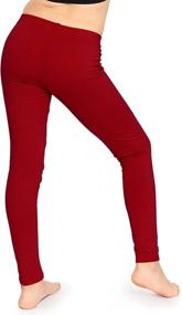 img 2 attached to Stretch Comfort Cotton Footless Leggings Girls' Clothing ~ Leggings