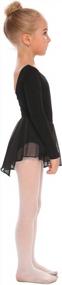 img 2 attached to Stylish Zaclotre Girl'S Ballet Leotard With Long Sleeve Skirted Dress For Dance Performance