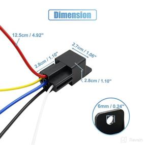 img 2 attached to 🚗 3-Pack JD-2912 5 Pin DC 48V 40A Universal Car Vehicle Motor Fuse Relay Switch Power Kit with Harness - by uxcell