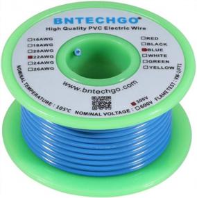 img 4 attached to BNTECHGO 22 Gauge PVC 1007 Electric Wire Blue 25 Ft 22 AWG 1007 Hook Up Stranded Copper Wire