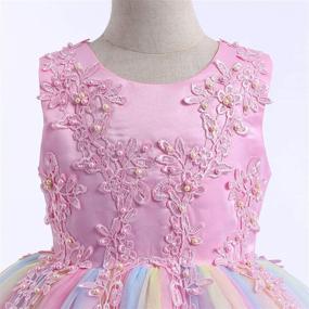 img 1 attached to 👗 Bridesmaid Princess Festival Carnival Sundress Clothing for Girls - Dresses