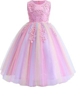 img 4 attached to 👗 Bridesmaid Princess Festival Carnival Sundress Clothing for Girls - Dresses