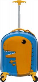 img 4 attached to My First Bag Hardside Spinner Carry-On 16-Inch - Rockland Jr. Kid'S Dinosaur Design