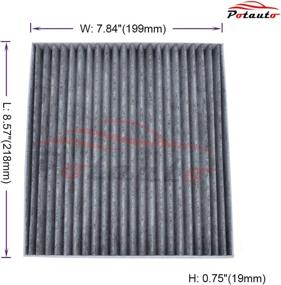 img 3 attached to 🚗 POTAUTO MAP 1002C (CF10133) Carbon Car Cabin Air Filter Replacement for Toyota Corolla Matrix