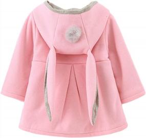 img 2 attached to Toddler Baby Girl Long Sleeve Button A Line Jacket Fall Winter Outwear Trench Coat