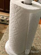 img 1 attached to Handmade White Marble Paper Towel Holder With Stand - Elegant & Durable Kitchen Towel Rack For Wrapping Paper & Hand Towels review by Ryan Carter