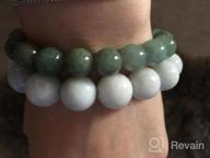 img 1 attached to NW 1776 Natural Authentic Jade Beaded 💎 Elastic Bracelet for Good Fortune, Courage, Luck, and Wealth review by Thomas Landis