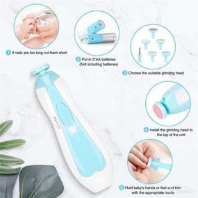 img 1 attached to 👶 8-in-1 Safe Baby Nail Trimmer with Light - Baby Electric Nail File Kit for All Ages, Includes 6 Grinding Heads, Clippers, and Nail Care