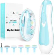 👶 8-in-1 safe baby nail trimmer with light - baby electric nail file kit for all ages, includes 6 grinding heads, clippers, and nail care logo