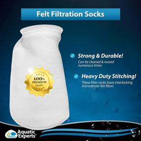 img 3 attached to Aquatic Experts 7 Inch Filter Socks - 100 Micron - Long Aquarium Felt Filter Bags - Made in USA