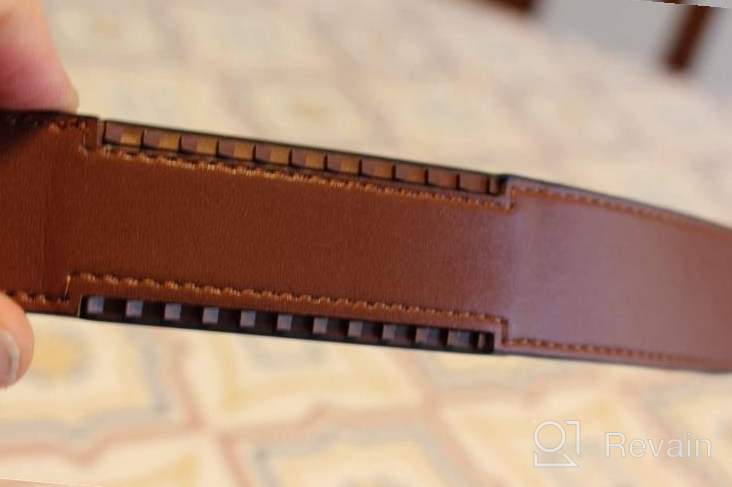 img 1 attached to Stylish and Versatile: Mark Fred Genuine Leather Reversible review by John Walker