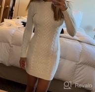 img 1 attached to Women'S Slim Fit Cable Knit Long Sleeve Sweater Dress By LaSuiveur review by Dennis Long