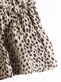 img 2 attached to Milumia Leopard Elastic Ruffle Tiered Girls' Clothing at Skirts & Skorts