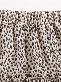 img 1 attached to Milumia Leopard Elastic Ruffle Tiered Girls' Clothing at Skirts & Skorts