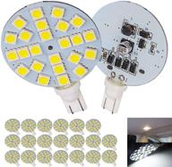 upgrade your lighting with 921 168 194 t10 led bulb lamp 20-pack, super bright white 24-smd dc/ac 12v for landscaping and interior decor logo