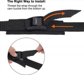 img 1 attached to 4 Pack 1" X 12' Ayaport Lashing Straps For Car Roof Rack Kayak, SUP, Canoe & Surfboard Tie Down Strap Packing.