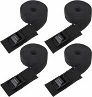 4 pack 1" x 12' ayaport lashing straps for car roof rack kayak, sup, canoe & surfboard tie down strap packing. логотип