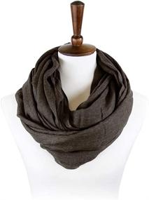 img 2 attached to 🧣 Cotton Weight Infinity Women's Scarves & Wraps by Me Plus