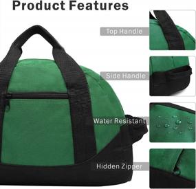 img 1 attached to Compact Travel Duffel Bag, 12 Inch Small Mini Sports Gym Carry On With Convenient Top Handle - BuyAgain