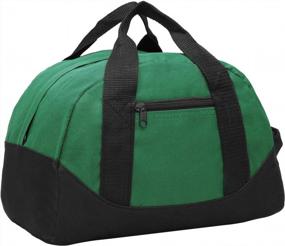 img 4 attached to Compact Travel Duffel Bag, 12 Inch Small Mini Sports Gym Carry On With Convenient Top Handle - BuyAgain