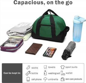 img 2 attached to Compact Travel Duffel Bag, 12 Inch Small Mini Sports Gym Carry On With Convenient Top Handle - BuyAgain