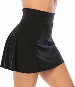 img 3 attached to Women'S Pleated Tennis Skirts With Pockets Shorts - Activewear For Golf, Running & Workouts