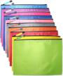 set of 10 waterproof fabric zip file bags in mini b8 size with football pattern and random colors - ideal for documents and storage - oaimyy brand logo