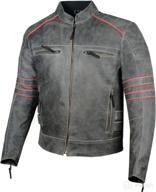 🧥 premium men's brotherhood classic leather motorcycle jacket | vintage distress, ventilated & removable ce armor | xl logo