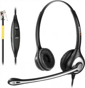 img 4 attached to Yealink/Avaya/Grandstream/Cisco/Snom/Panasonic Compatible Telephone Headset W/ Noise Canceling Mic - F602Y1