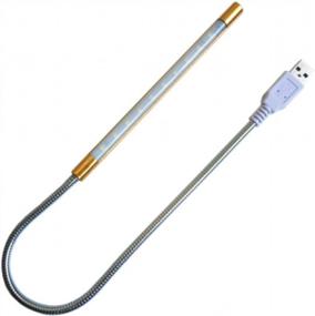 img 4 attached to 🌟 DZYDZR USB LED Laptop Lamp with Gooseneck, Touch Dimmer, 10 LEDs, 1W, 5V (Gold)