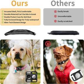 img 1 attached to 2-Pack Waterproof Airtag Dog Collar Holder - Durable Anti-Scratch Protective Case for Pet Collar GPS Trackers - Compatible with Dogs, Big Cats, Backpacks, Straps, and More